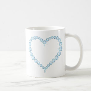 Blue Topaz Gem Heart Koffiemok