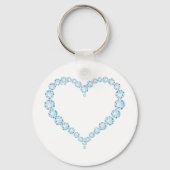 Blue Topaz Gem Heart Sleutelhanger (Voorkant)