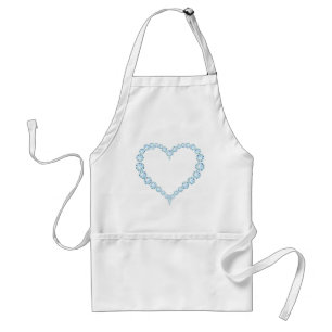 Blue Topaz Gem Heart Standaard Schort