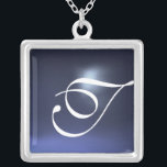 Blue Topaz Gem Monogram Zilver Vergulden Ketting<br><div class="desc">Elegant en uniek ontwerp met edelsteen. Zeer nauwkeurige modellering en rendering van verpleegkundigen in 3D Studio Max door Bulgan Lumini.Part uit de serie Hyper Talismans.</div>