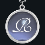 Blue Topaz Gem Monogram Zilver Vergulden Ketting<br><div class="desc">Elegant en uniek ontwerp met edelsteen. Zeer nauwkeurige modellering en rendering van verpleegkundigen in 3D Studio Max door Bulgan Lumini.Part uit de serie Hyper Talismans.</div>