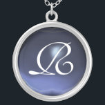 Blue Topaz Gem Monogram Zilver Vergulden Ketting<br><div class="desc">Elegant en uniek ontwerp met edelsteen. Zeer nauwkeurige modellering en rendering van verpleegkundigen in 3D Studio Max door Bulgan Lumini.Part uit de serie Hyper Talismans.</div>