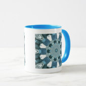 Blue Topaz Kaleidoscope Mok (Voorkant rechts)