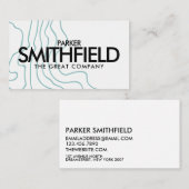 Blue Topography Pattern Visitekaartje (Voorkant / Achterkant)