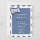 Blue Torah Bar Mitzvah Uitnodiging (Voorkant)