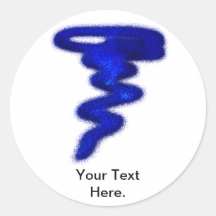 Blue Tornado Ronde Sticker