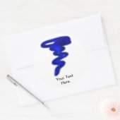 Blue Tornado Ronde Sticker (Envelop)