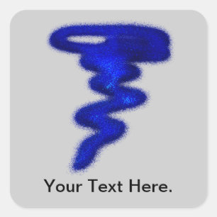 Blue Tornado Vierkante Sticker