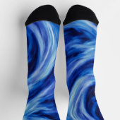 Blue Tornado Wind Art Crazy Sokken (Top)