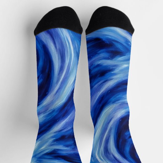 Blue Tornado Wind Art Crazy Sokken (Top)