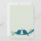 Blue Tortelduifjes Rehearsal Dinner Invitations Kaart (Achterkant)