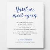 Blue tot we elkaar weer ontmoeten Gedicht Feest Va Fotoplaat (Voorkant)