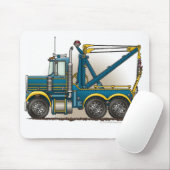 Blue Tow Truck Wrecker Muismat (Met muis)