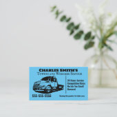 Blue Tow Truck Wrecker Visitekaartje (Staand voorkant)