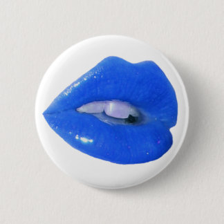 Blue Toxic Kiss Ronde Button 5,7 Cm
