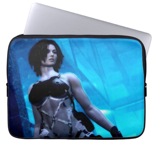 Blue Toxin laptop hoesje Sleeve (Voorkant)