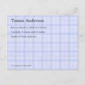 Blue Toys Fotogeboorteaankondiging Aankondigingskaart (Achterkant)