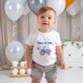 Blue Tractor Any Age Verjaardag T-shirt