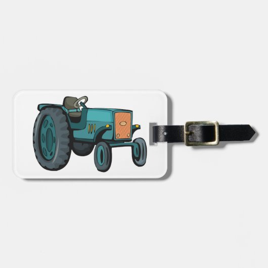 Blue Tractor Boerderij Life Bagagelabel (Voorkant horizontaal)