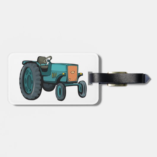  Blue Tractor Boerderij Life Bagagelabel (Achterkant horizontaal)