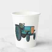 Blue Tractor Boerderij Life Papieren Bekers (Voorkant)