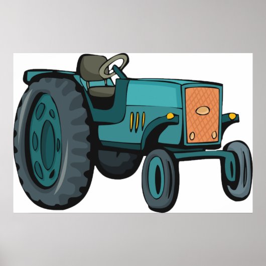  Blue Tractor Boerderij Life Poster (Voorkant)