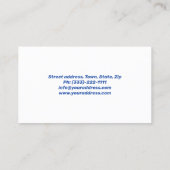 Blue Tractor - Boerderij Supply Visitekaartje (Achterkant)