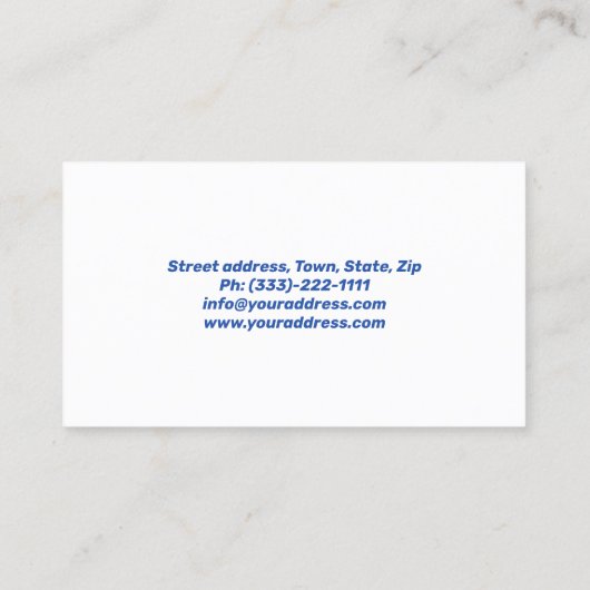 Blue Tractor - Boerderij Supply Visitekaartje (Achterkant)