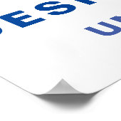 Blue Tractor Custom gepersonaliseerd verjaardagste Poster (Hoek)