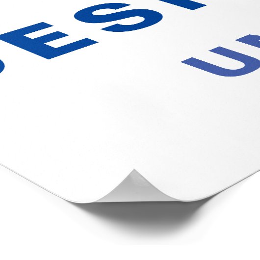 Blue Tractor Custom gepersonaliseerd verjaardagste Poster (Hoek)