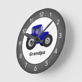 Blue Tractor Custom Round Clock Ronde Klok (Hoek)