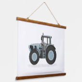 Blue Tractor Kinder Room Decor Hangend Wandkleed (Gebogen)