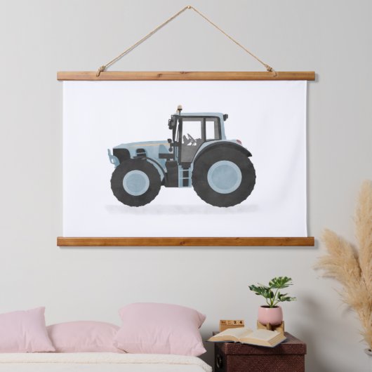 Blue Tractor Kinder Room Decor Hangend Wandkleed (Slaapkamer)