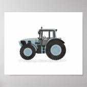 Blue Tractor Kinder Room Decor Poster (Voorkant)