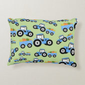 Blue Tractor Truck Boerderij Produce Accent Kussen (Achterkant)