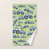 Blue Tractor Truck Boerderij Produce Bad Handdoek (Handdoek)