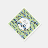 Blue Tractor Truck Boerderij Produce Birthday Servet (Hoek)