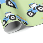 Blue Tractor Truck Boerderij Produce Cadeaupapier (Rol Hoek)