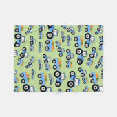 Blue Tractor Truck Boerderij Produce Fleece Deken (Voorkant (Horizontaal))