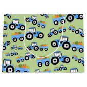 Blue Tractor Truck Boerderij Produce Groot Cadeauzakje (Voorkant)