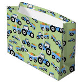 Blue Tractor Truck Boerderij Produce Groot Cadeauzakje (Achterkant Gekanteld)