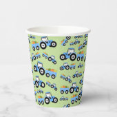 Blue Tractor Truck Boerderij Produce Papieren Bekers (Links)