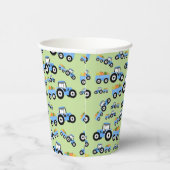 Blue Tractor Truck Boerderij Produce Papieren Bekers (Rechts)