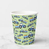 Blue Tractor Truck Boerderij Produce Papieren Bekers (Voorkant)