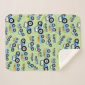 Blue Tractor Truck Boerderij Produce Sherpa Deken (Voorkant (horizontaal))