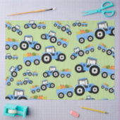 Blue Tractor Truck Boerderij Produce Tissuepapier (Craft)