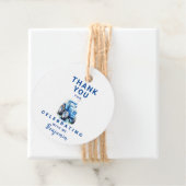 Blue Tractor Verjaardagscyclus Favor Cadeau Label (In situ)