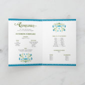 Blue Traditional Mexican Floral Foto Quinceanera (Binnen)