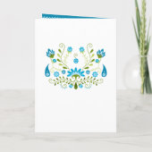 Blue Traditional Mexican Floral Foto Quinceanera (Achterkant)