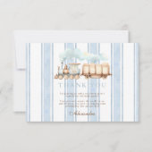  Blue Train 1e verjaardag Bedankkaart (Voorkant)